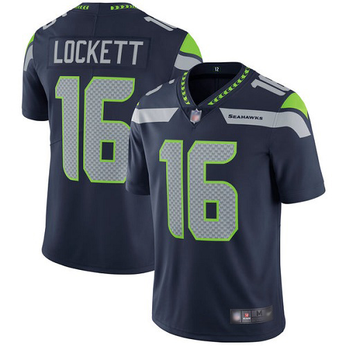 Seattle Seahawks Limited Navy Blue Men Tyler Lockett Home Jersey NFL Football #16 Vapor Untouchable->youth nfl jersey->Youth Jersey